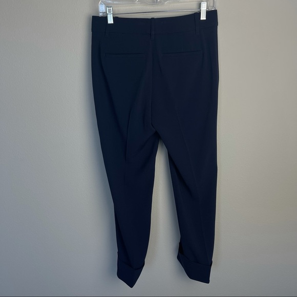 Vince. navy blue rolled hem pants 82% triacetate 18% polyester dress pants sz 4 - Picture 5 of 13
